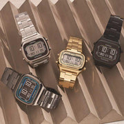  Shop Authentic Fossil Retro Digital Gold Dial Gold Steel Strap Watch for Men - FS5843 - Luxxuri