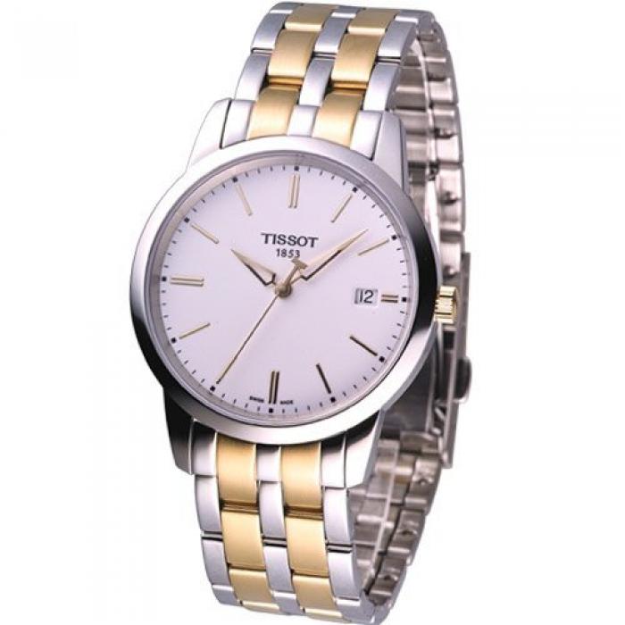  Shop Authentic Tissot T Classic Dream White Dial Two Tone Steel Strap Watch for Men - T033.410.22.011.01 - Luxxuri