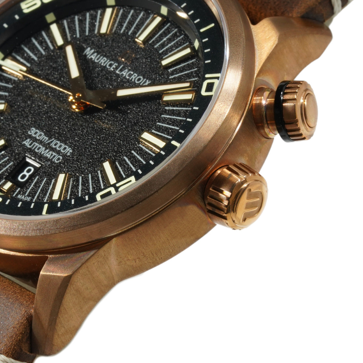  Shop Authentic Maurice Lacroix Pontos Diver Limited Edition Black Dial Brown Leather Strap Watch For Men - PT6248-BRZ01-330-3 - Luxxuri