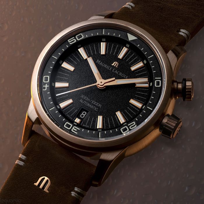  Shop Authentic Maurice Lacroix Pontos Diver Limited Edition Black Dial Brown Leather Strap Watch For Men - PT6248-BRZ01-330-3 - Luxxuri