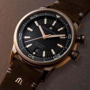 Shop Authentic Maurice Lacroix Pontos Diver Limited Edition Black Dial Brown Leather Strap Watch For Men - PT6248-BRZ01-330-3 - Luxxuri