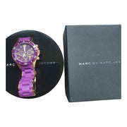  Shop Authentic Marc Jacobs Rock Chronograph Purple Dial Purple Silicone Strap Watch for Women - MBM2549 - Luxxuri