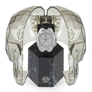 Philipp Plein Octagon Silver Dial Black Silicone Strap Watch for Men  - PWTBA0123