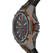 Philipp Plein Octagon Black Grey Black And Orange Silicone Strap Watch for Men - PWTBA0523