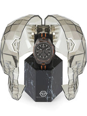 Philipp Plein Octagon Black Grey Black And Orange Silicone Strap Watch for Men - PWTBA0523