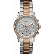  Shop Authentic Guess Mini Spectrum Quartz Silver Dial Two Tone Steel Strap Watch For Women - W0122L1 - Luxxuri