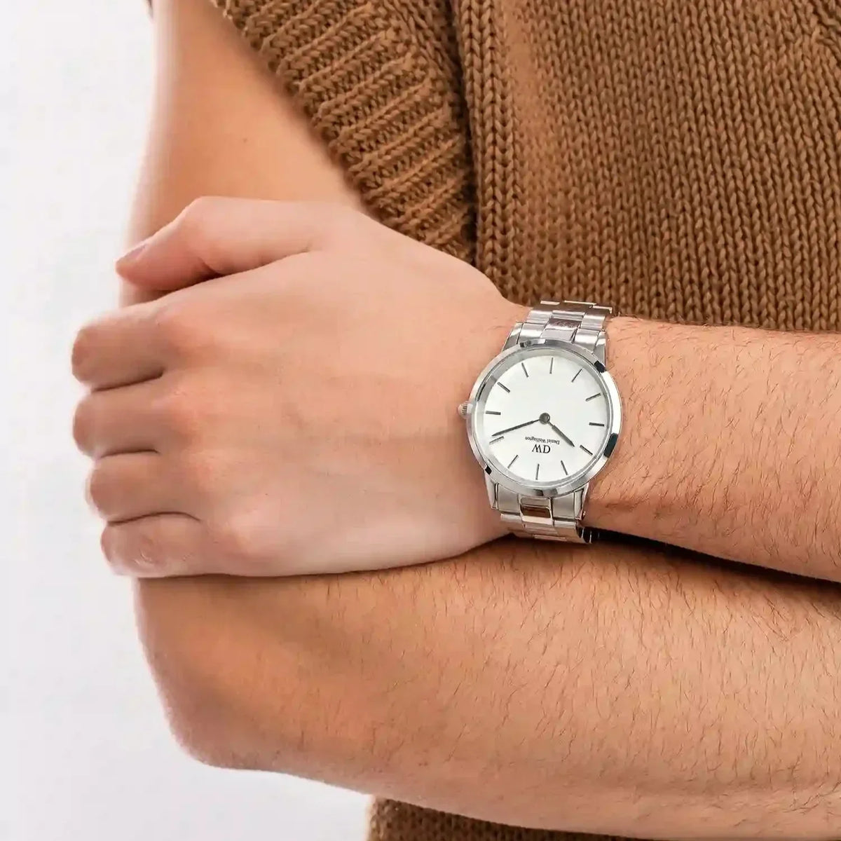  Shop Authentic Daniel Wellington Iconic White Dial Silver Steel Strap Watch For Men - DW00100341 - Luxxuri