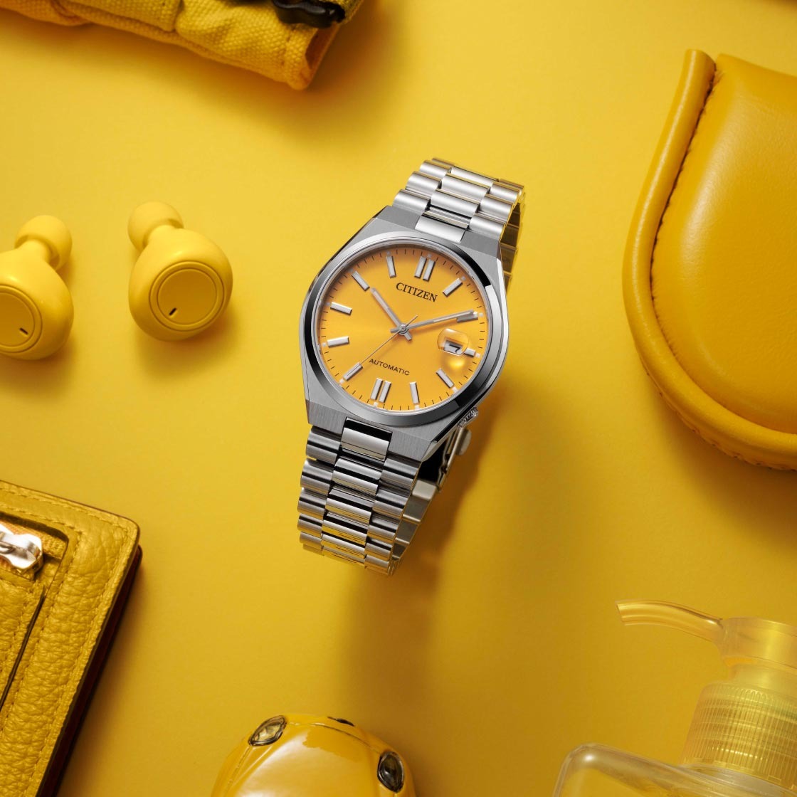  Shop Authentic Citizen Tsuyosa Automatic Yellow Dial Silver Steel Strap Watch for Men - NJ0150-81Z - Luxxuri