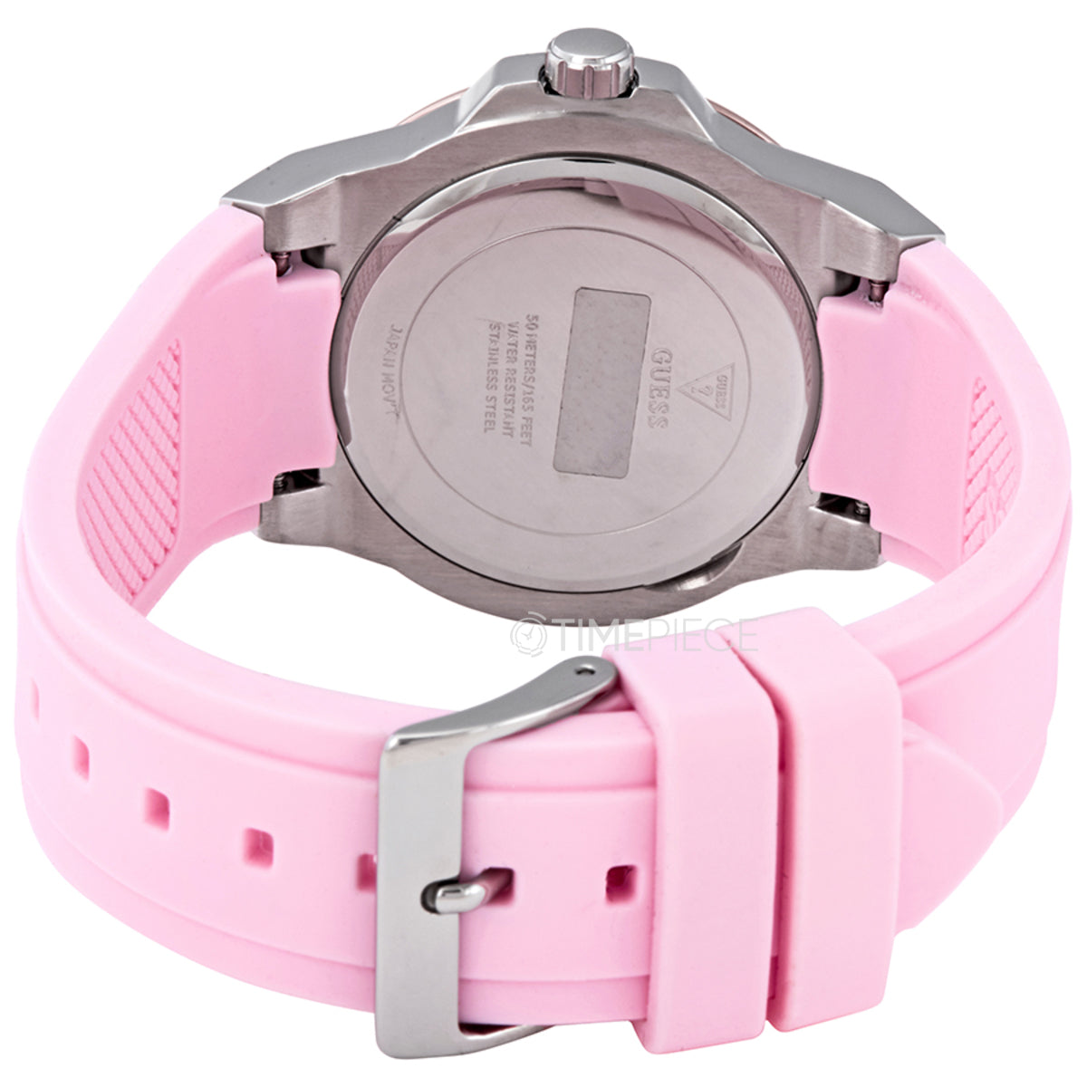  Shop Authentic Guess Zena Quartz White Dial Pink Rubber Strap Watch For Women - W1094L4 - Luxxuri
