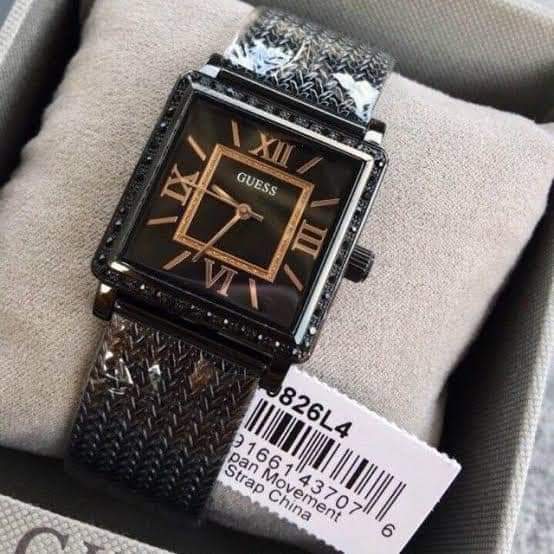  Shop Authentic Guess Highline Black Dial Black Mesh Bracelet Watch for Women - W0826L4 - Luxxuri