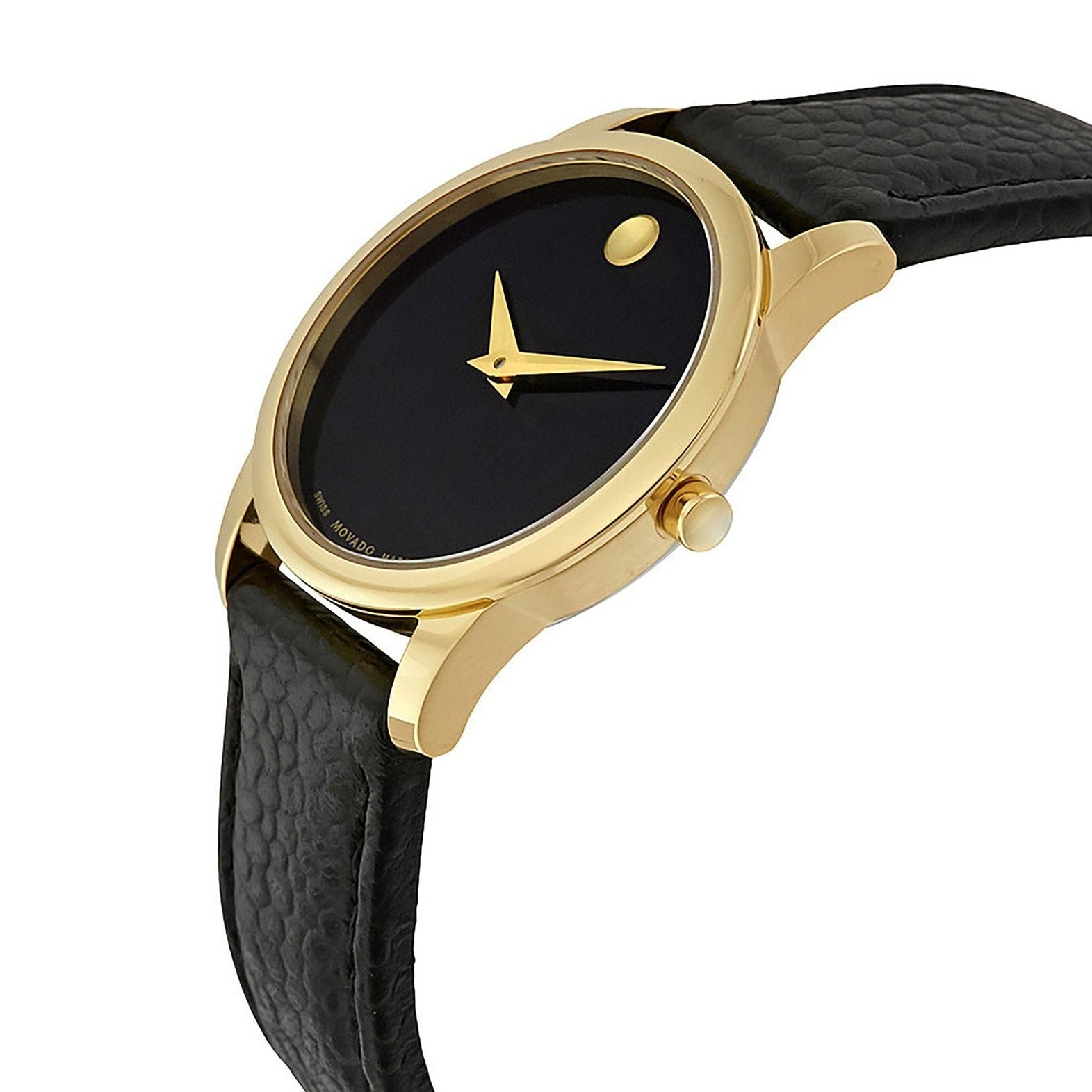  Shop Authentic Movado Museum Classic Black Dial Black Leather Strap Watch For Women - 0607016 - Luxxuri