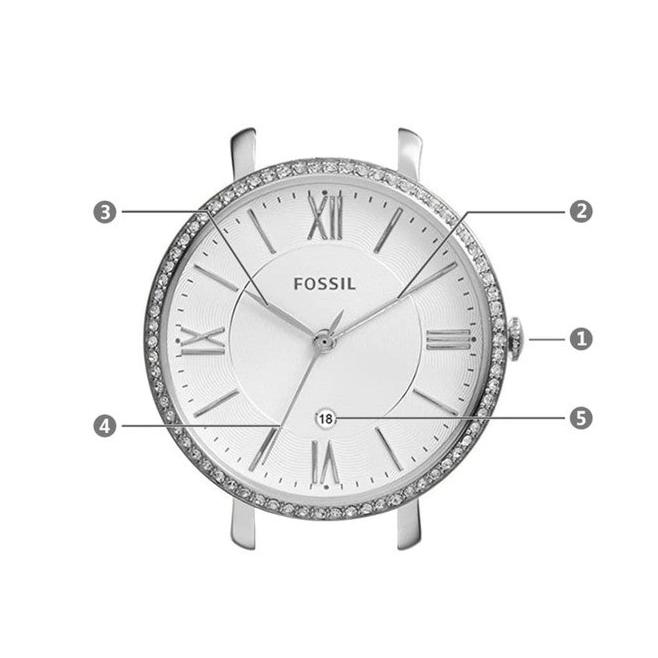  Shop Authentic Fossil Jacqueline White Dial Silver Steel Strap Watch for Women - ES3631 - Luxxuri