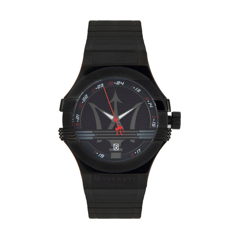  Shop Authentic Maserati Potenza 42mm Black Analog Dial Black Strap Watch For Men - R8853108003 - Luxxuri