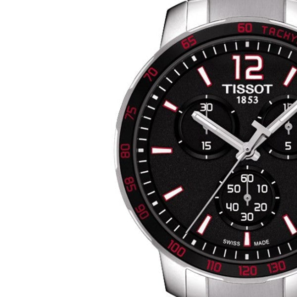  Shop Authentic Tissot Quickster Chronograph Quartz Watch For Men - T095.417.11.057.00 - Luxxuri