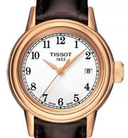  Shop Authentic Tissot Carson White Dial Brown Leather Strap Watch For Women - T085.210.36.012.00 - Luxxuri