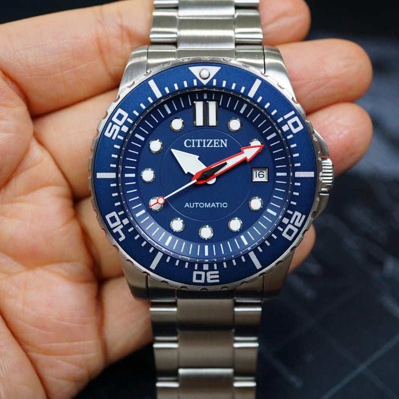  Shop Authentic Citizen Promaster Mechanical Blue Dial Silver Steel Strap Watch For Men - NJ0121-89L - Luxxuri
