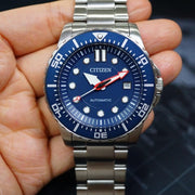  Shop Authentic Citizen Promaster Mechanical Blue Dial Silver Steel Strap Watch For Men - NJ0121-89L - Luxxuri