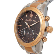  Shop Authentic Maserati Traguardo Chronograph Brown Dial Two Tone Steel Strap Men's Watch - R8873612003 - Luxxuri