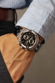 Shop Authentic Maurice Lacroix Aikon Chronograph Black Dial Black Leather Strap Watch for Men - AI1018-SS001-330-1 - Luxxuri