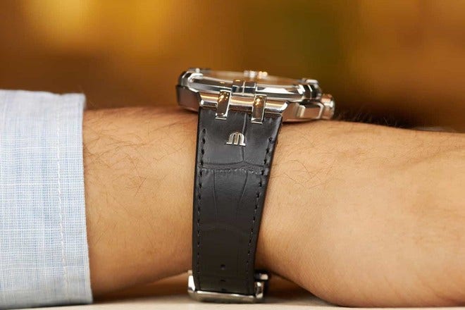  Shop Authentic Maurice Lacroix Aikon Chronograph Black Dial Black Leather Strap Watch for Men - AI1018-SS001-330-1 - Luxxuri