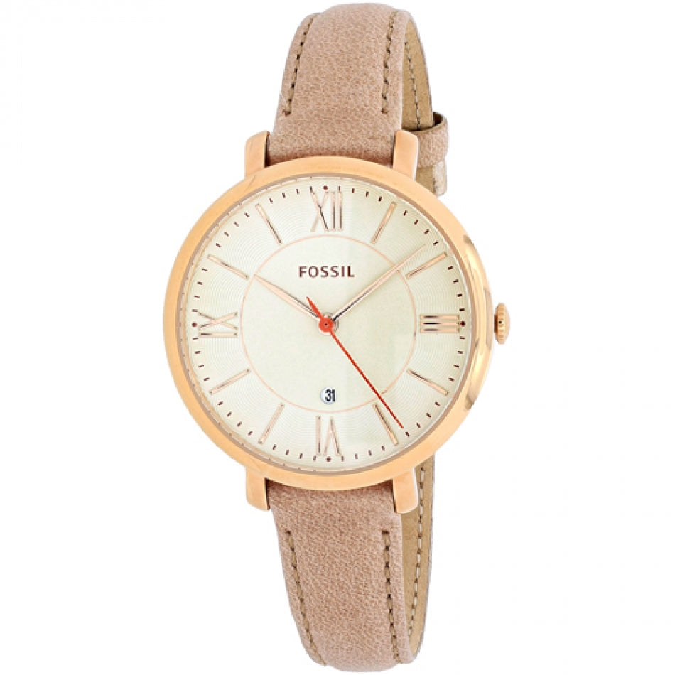  Shop Authentic Fossil Jacqueline White Dial Brown Leather Strap Watch for Women - ES3487 - Luxxuri