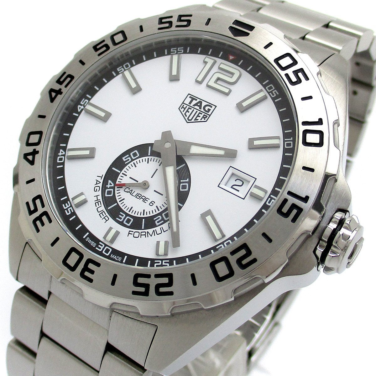  Shop Authentic Tag Heuer Formula 1  Calibre 6 Automatic White Dial Silver Steel Strap Watch for Men - WAZ2013.BA0842 - Luxxuri