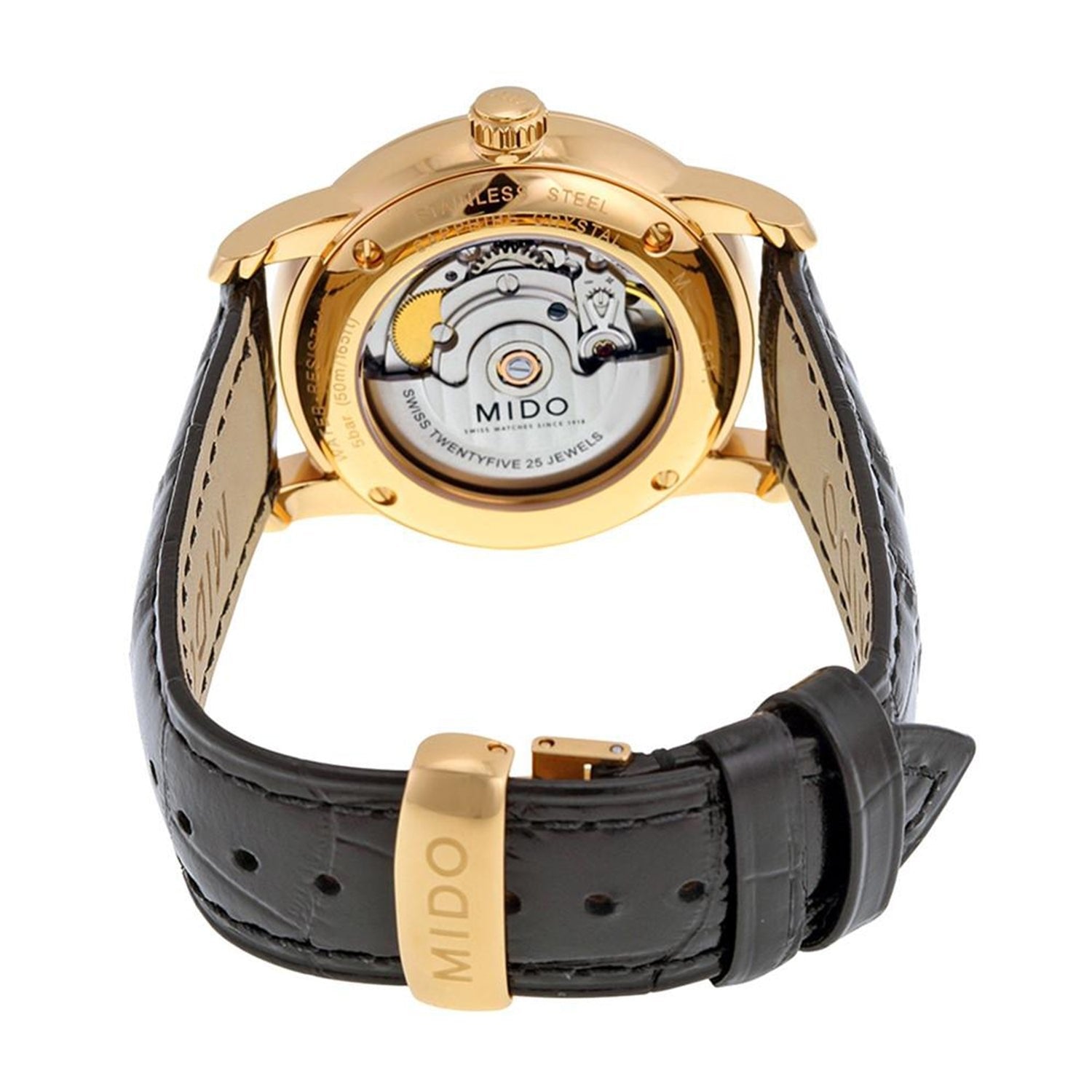  Shop Authentic Mido Baroncelli III Automatic Grey Dial Black Leather Strap Watch For Men - M8600.3.13.4 - Luxxuri