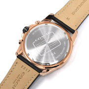 Coach Kent Chronograph Rose Gold Dial Black Leather Strap Watch for Men - 14602559