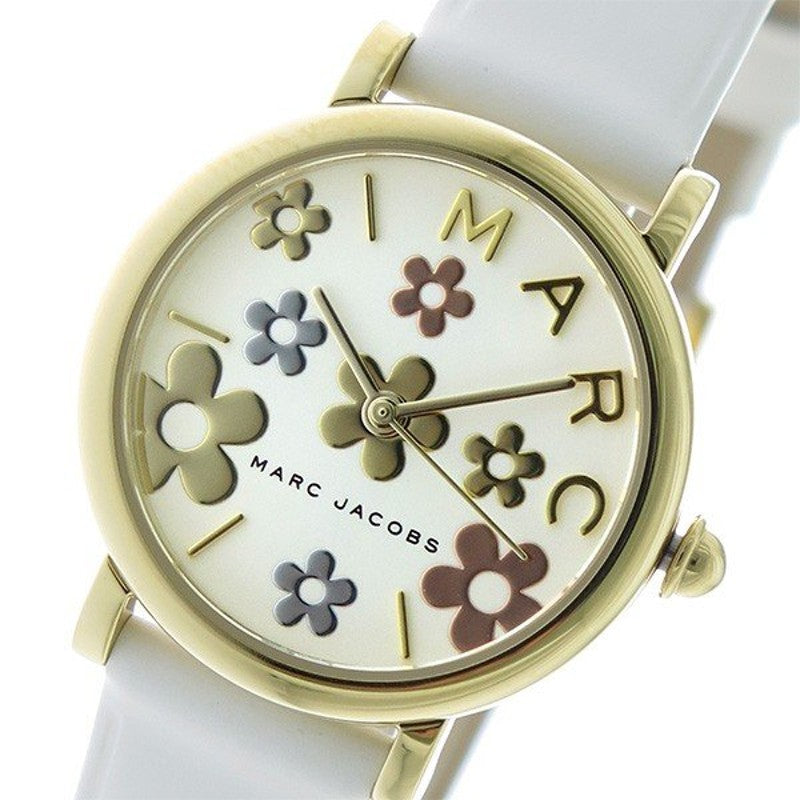  Shop Authentic Marc Jacobs Roxy White Dial White Leather Strap Watch for Women - MJ1607 - Luxxuri