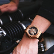  Shop Authentic Maserati Potenza Automatic Skeleton Black Dial Black Leather Strap Watch For Men - R8821108039 - Luxxuri
