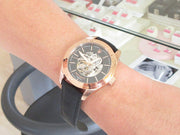  Shop Authentic Maserati Traguardo Automatic Black Skeleton Dial Black Leather Strap Watch For Men - R8821112001 - Luxxuri