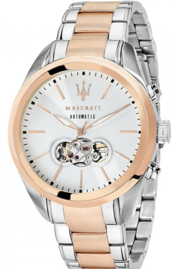  Shop Authentic Maserati Traguardo Automatic White Dial Two Tone Steel Strap Watch For Men - R8823112001 - Luxxuri
