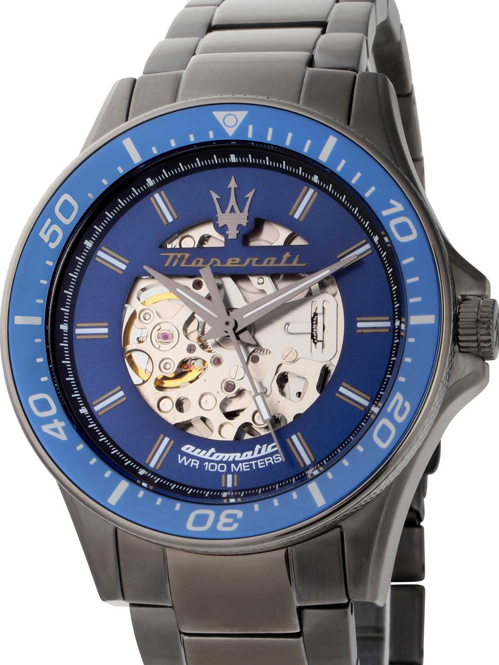  Shop Authentic Maserati SFIDA Automatic Blue Dial Silver Steel Strap Watch For Men - R8823140001 - Luxxuri