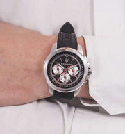  Shop Authentic Maserati SFIDA Chronograph Black Silver Dial Black Rubber Strap Watch For Men - R8851123001 - Luxxuri
