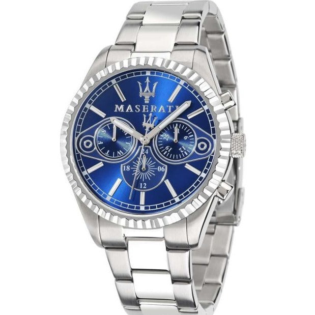 Shop Authentic Maserati Competizione Chronograph Blue Dial Silver Steel Strap Watch For Men - R8853100013 - Luxxuri