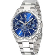  Shop Authentic Maserati Competizione Chronograph Blue Dial Silver Steel Strap Watch For Men - R8853100013 - Luxxuri