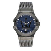  Shop Authentic Maserati Potenza Quartz Blue Dial Grey Mesh Bracelet Watch For Men - R8853108005 - Luxxuri