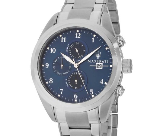  Shop Authentic Maserati Traguardo Blue Dial Silver Steel Strap Watch For Men - R8853112505 - Luxxuri