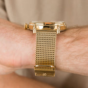  Shop Authentic Maserati Epoca Golden Dial Golden Mesh Bracelet Watch For Men - R8853118003 - Luxxuri