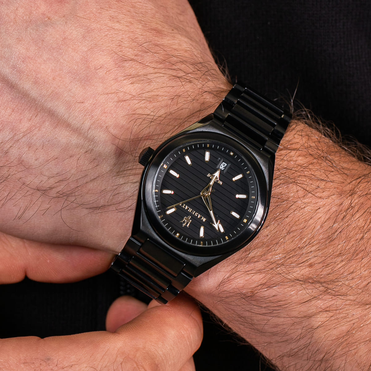  Shop Authentic Maserati Triconic Analog Black Dial Black Steel Strap Watch For Men - R8853139004 - Luxxuri