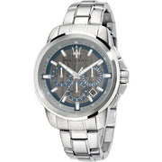  Shop Authentic Maserati Successo Chronograph Silver Dial Silver Steel Strap Watch For Men - R8873621006 - Luxxuri
