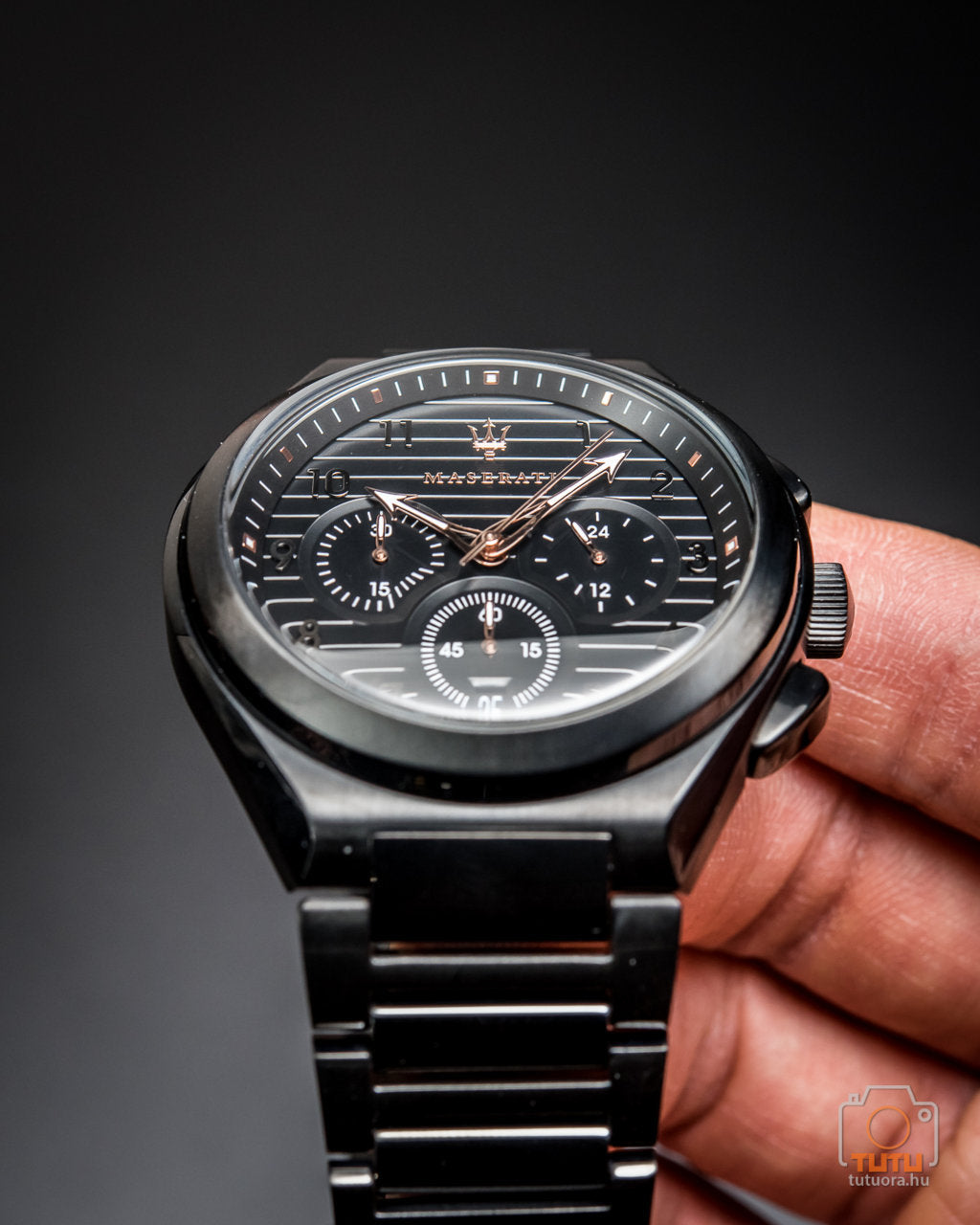  Shop Authentic Maserati Triconic Quartz Black Dial Black Steel Strap Watch For Men - R8873639003 - Luxxuri