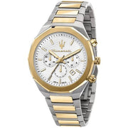  Shop Authentic Maserati Stile Chronograph White Dial Two Tone Steel Strap Watch For Men - R8873642009 - Luxxuri