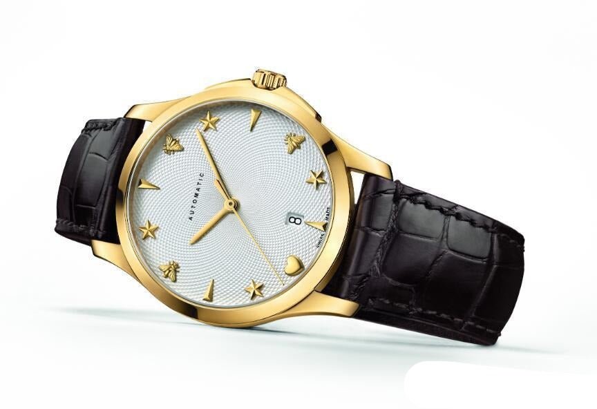  Shop Authentic Gucci G Timeless Automatic Silver Dial Brown Leather Strap Unisex Watch - YA126467 - Luxxuri