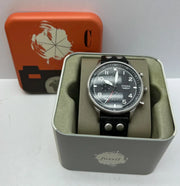  Shop Authentic Fossil Retro Pilot Chronograph Black Dial Black Leather Strap Watch for Men - FS5806 - Luxxuri
