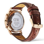  Shop Authentic Daniel Wellington Iconic Chronograph Blue Dial Brown Leather Strap Watch For Men - DW00100639 - Luxxuri