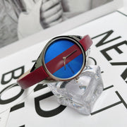  Shop Authentic Calvin Klein Rebel Blue Maroon Dial Maroon Leather Strap Watch for Women - K8P231UN - Luxxuri