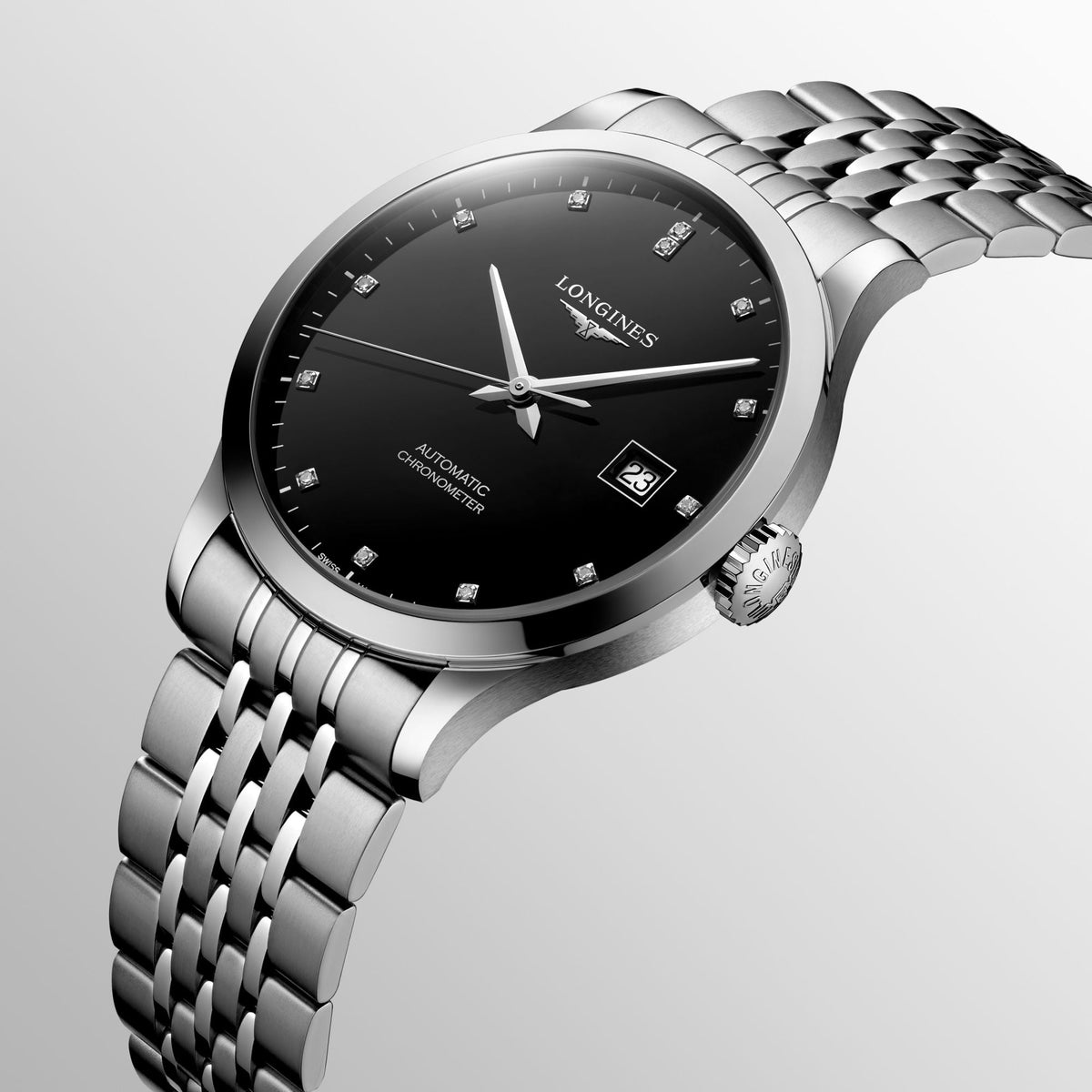  Shop Authentic Longines Record Automatic Stainless Steel 40mm Watch for Men - L2.821.4.57.6 - Luxxuri
