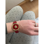  Shop Authentic Versace Palazzo Empire Red Dial Red Leather Strap Watch for Women - VCO120017 - Luxxuri