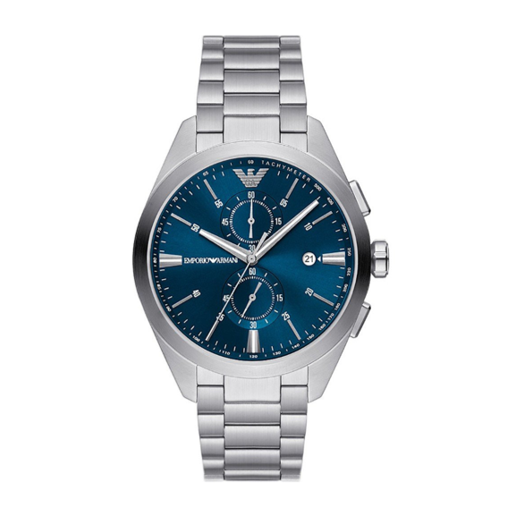 Shop Authentic Emporio Armani Claudio Chronograph Blue Dial Silver Steel Strap Watch For Men - AR11541 - Luxxuri